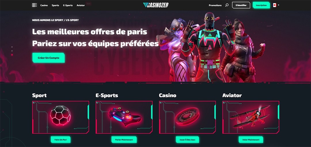 Information sur le site Casinozer