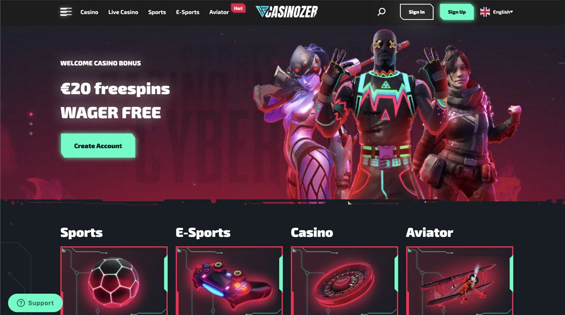 banner Casinozer Casino & Bookmaker mirror site