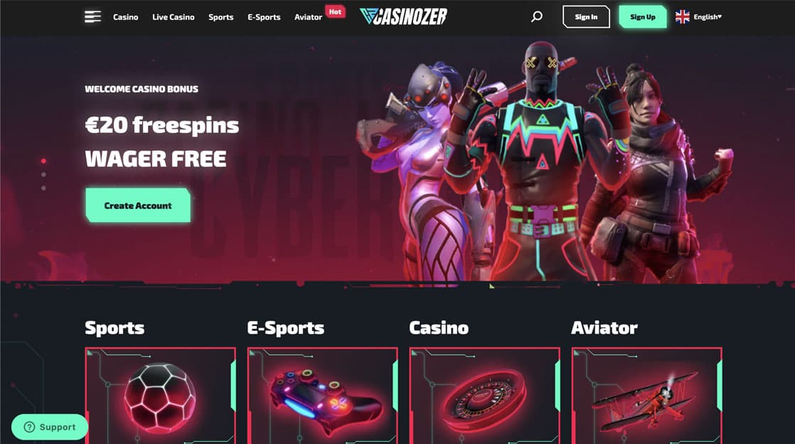 banner Connexion et Inscription sur le Casino & Bookmaker Casinozer